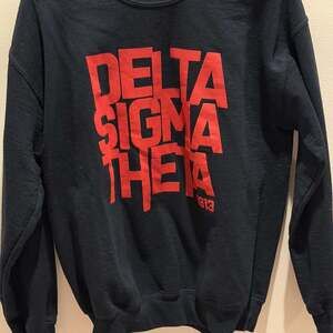 Delta Sigma Theta DST 1913 black and red Crewneck Sweatshirt